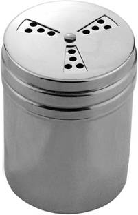 करफे STAINLESS STEEL ROTATBLE LID SALT & PEPPER SHAKER OREGANO CHILLI FLAKES SPRINKLE 1 पीस सीज़निंग शेकर सेट