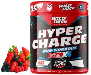 WILD BUCK Hyper Charge Pre-Workout For Hardcore Pump ,Non-Crash Energy Both For Men &Women Energy Drink