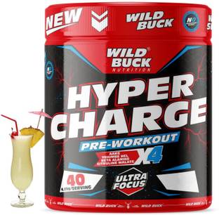 WILD BUCK Hyper Charge Pre-Workout For Hardcore Pump ,Non-Crash Energy Both For Men &Women Energy Drink