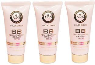 A.D.S BB Foundation Cream SPF-20 (PAck of 3) Foundation