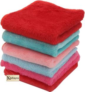 Khillayox Microfiber Soft Face Towel/Rumal for Women's, Kids and Babies-400 GSM(25x25 CM) ["Multicolor 7"] Handkerchief