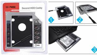 TERABYTE 2.5'' Internal 12.7MM HDD CADDY 2nd SATA CD/DVD-ROM to Expanded Data Storage 2.5 inch 12.7MM Universal HDD Caddy Internal Hard Drive Enclosure for All Laptop/PC