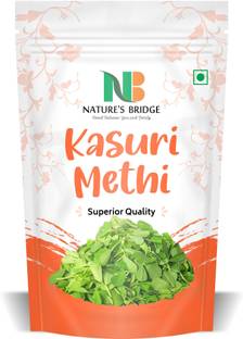 Nature's Bridge Kasuri Methi | Dry Fenugreek Leaves | Organic Nagauri Kasoori Methi - (100 gm)