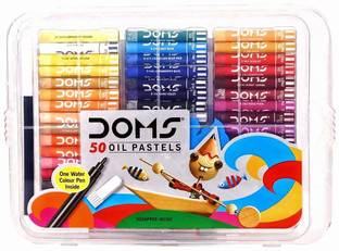डोम्स Oil Pastel (50 shades), Free Sketch color inside (Multicolor)