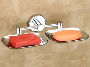 Craftbin Double Soap Dish, Soap Stand, Soap Holder for Bathroom, Soap Case Wall Mounted
