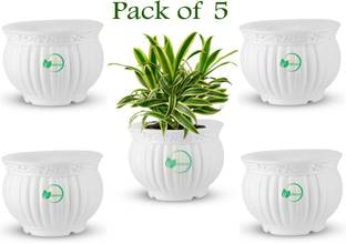 Oshi Greens Matki Designed white flower vase filler small table top Pot planters Vase Filler