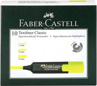 FABER-CASTELL Textliner Classic Yellow Pack (Set of 10, Yellow)