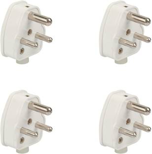 Anchor By Panasonic 6A 3 Pin Plug Top 240V. (White, Pack of 4) Three Pin Plug