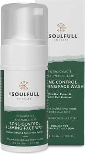 be soulfull Anti-Acne Foaming Cleanser | Oily & Acne-Prone Skin | Men & Women | 100ML Face Wash