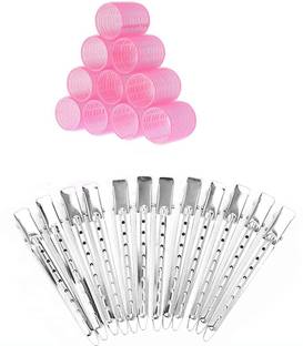 SIYAA 6 Pcs Hair roller with 12pcs stainless steel hair clip for women & girls Hair Curler