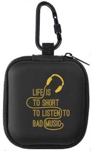 StealODeal Leather Zipper Headphone Case For Universal