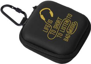 StealODeal Leather Zipper Headphone Case For Universal