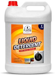 SQUEEKY Liquid Detergent,Suitable for Top & Frontload Machine & HandWash, Refill Pack-5L Citrus Liquid Detergent