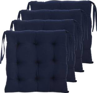 AMAK INC Microfibre Solid Chair Pad Pack of 4