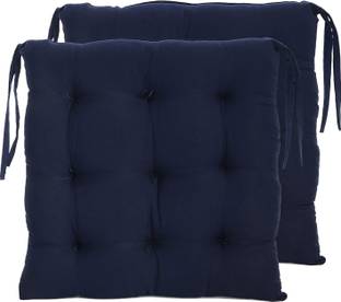 AMAK INC Microfibre Solid Chair Pad Pack of 2