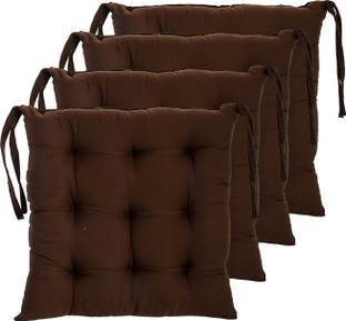 AMAK INC Microfibre Solid Chair Pad Pack of 4