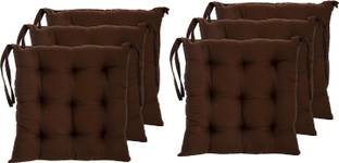 AMAK INC Microfibre Solid Chair Pad Pack of 6