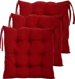 AMAK INC Microfibre Solid Chair Pad Pack of 3