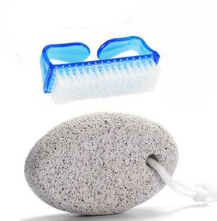 MEPOINT Natural Pumice Stone Foot Feet Body Cleaning for Man and Women with nail brush