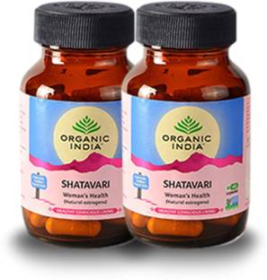 ORGANIC INDIA Shatavari 60 Capsules Bottle- (Pack Of 2)