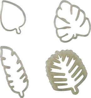 JSA Tropical Leaf shape Cookie, Fondant, Dough and Clay Cutters with Imprint Cookie Cutter