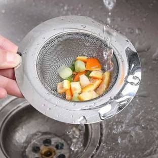 NIRALI Kitchen Sink Stainless Steel Push Down Strainer