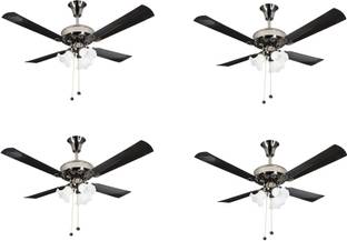 Crompton Uranus 1200 mm Black PACK OF 4 with 1 Year Warranty 1200 mm Ceiling Fan