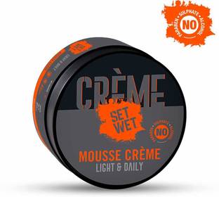SET WET Hair Wax For Men -Mousse Cr�me for Daily Styling & Ultra Light with Argan Oil Hair Wax