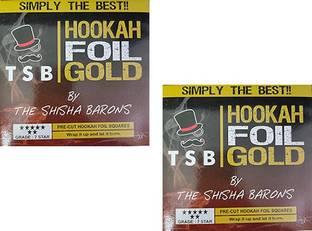 Puff Smart TSB 7 Star Foil Paper Pre-Cut Hookah Foil Squares ( Pack Of 2 ) 0.7 inch Aluminium Hookah