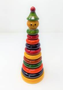 A And A Kreative Wooden Stacker- Clown