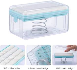 Aibzi Soap Cleaning Storage Foaming Box with Bubbler, Foam Soap Dispenser with Roller