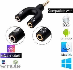 STUDIOMIXER 3.5 mm Microphone Headphone Splitter Specially Designed for Mobile, Laptop and Tablet