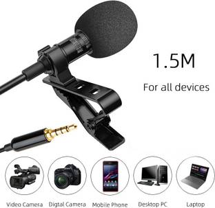ATARC 1.5M Mini Portable 3.5mm Lavalier Clip-on Tie Collar Mic Wired Mikrofo/Microfon Microphone