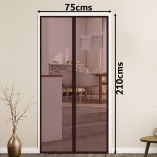 Lifekrafts Magnetic Door Mosquito Net Screen 210cm Height x 75cm Width -Brown Colour Insect Net