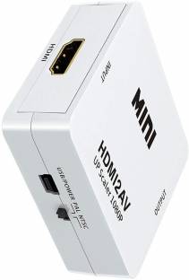 TERABYTE Mini HDMI TO AV Converter UP Scaler Full HD 720/1080p Video Converter Media Streaming Device