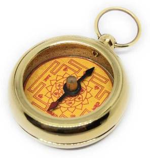 Astrosale Ashtadhatu Shree Yantra Wall Hanging Compass For Money,Status & Properity Brass Yantra