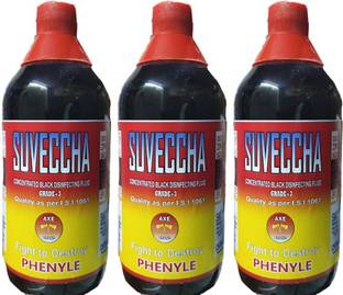 SUVECCHA BLACK DISINFECTANT PHENYLE 1350ML. (PACK OF 3) STRONG