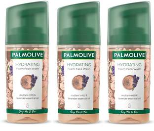 PALMOLIVE Hydrating Foam Facewash, 100ml x 3 (300ml) (Pack of 3) Face Wash