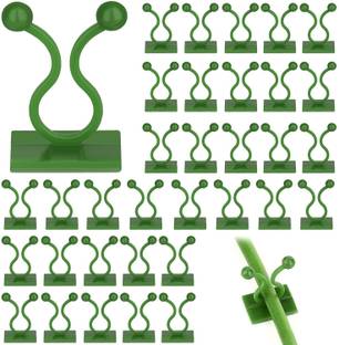 CUERARPO 30Pcs Plant Climbing Wall Clip Sticky Hook (GREEN COLOR) Plant Straightener Plant Straightener