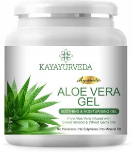 KAYAYURVEDA 100% Pure Aloe Vera Gel for Skin Acne, Scars, Dark spots Face & Hair Care