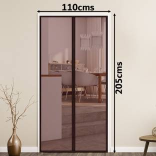 Lifekrafts Magnetic Door Mosquito Net Screen 205cm Height x 110cm Width -Brown Colour Insect Net