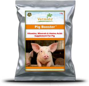 VETMIDO Pig Booster Plus - Growth Booster with Vitamins & Minerals For Pig - 1 kg Pet Health Supplements