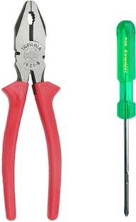 TAPARIA Hand Tool Kit-1621-8 Plier and 904 2in1 Screwdriver Combo Set Hand Tool Kit