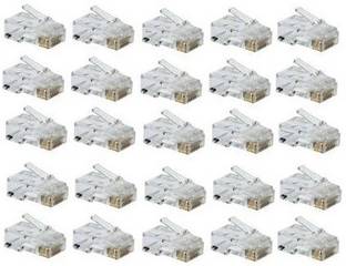Etake Rj45 connector (Pack of 25) Module Plugs Network 8 Pin RJ 45 End Adapter Crimps Rj 45 Network Connector Wire Connector