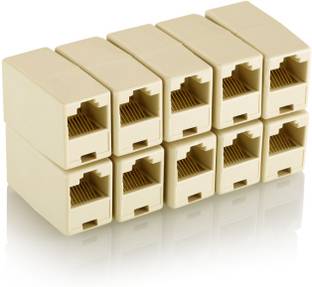 Etake (Pack of 10) LAN/RJ45 Jointer Cable Connector Female to Female Coupler Jointer Rj 45 Jointer Wire Connector