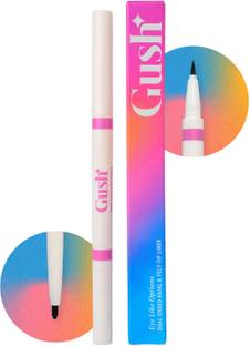 GushBeauty 2-in-1 EyeLiner + Kohl Pencil | Long Lasting Kajal | Waterproof & Smudge Proof 0.65 g