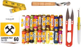 Artonezt Vardhman Sewing Thread +Thread Cutter+ Seam Ripper + Tracing Wheel+ Sewing Tape Sewing Kit