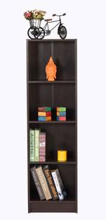DeckUp Lexis 4-Shelf Dark Wenge Engineered Wood Open Book Shelf