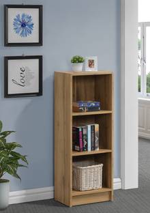 DeckUp Lexis 3-Shelf Wotan Oak Engineered Wood Open Book Shelf
