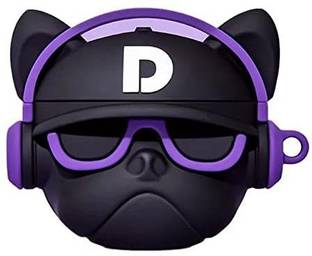 teple Back Cover for APPLE Airpods (3rd Generation) Cover (Purple Dog style shape))